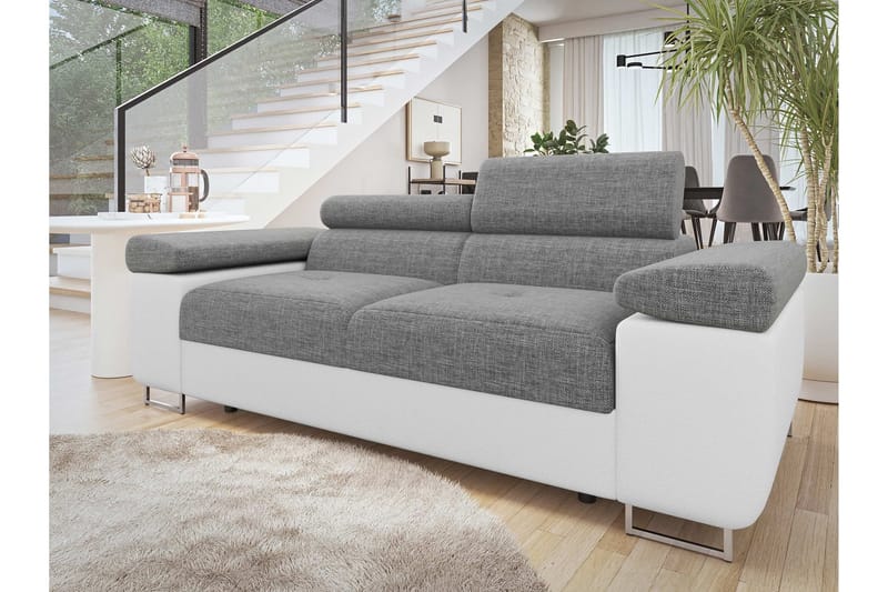 Gabina Sofa 2-personers - Hvid/Grå - Møbler - Sofaer - Lædersofaer