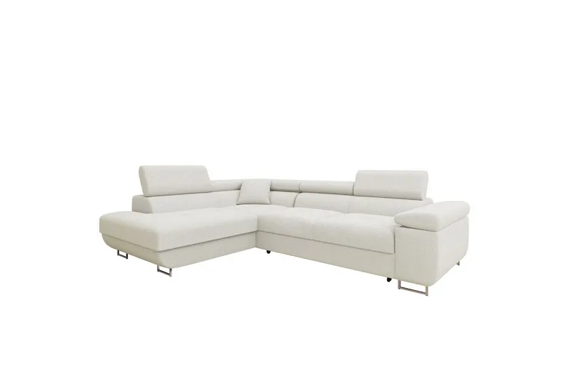 Gabina Sofa med Chaiselong 3-personers, Hvid