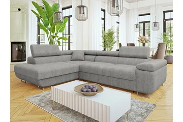 Gabina Sofa med Chaiselong 3-personers - Grå - Møbler - Sofaer - Sovesofaer