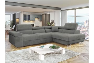Gabina Sofa med Chaiselong 3-personers - Grå - Møbler - Sofaer - Sovesofaer