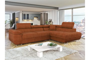 Gabina Sofa med Chaiselong 3-personers - Orange - Møbler - Sofaer - Sovesofaer