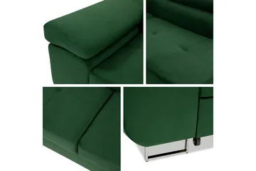 Gabina Sofa med Chaiselong 3-personers - Grøn - Møbler - Sofaer - Sovesofaer