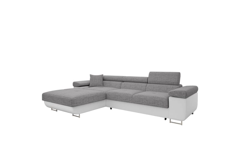 Gabina Sofa med Divan 3-personers, Grå/Hvid