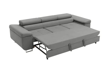 Gabina Sovesofa 3-personers i Kunstlæder - Hvid / Mørkegrå - Møbler - Sofaer - Sovesofaer