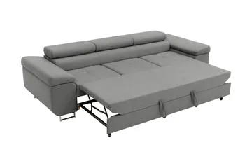 Gabina Sovesofa 3-personers i Plys - Sort - Møbler - Sofaer - Sovesofaer