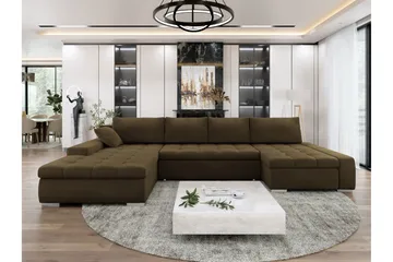 Gamal Sofa Dobbeltdivan 4-personers - Brun - Møbler - Sofaer - U Sofa