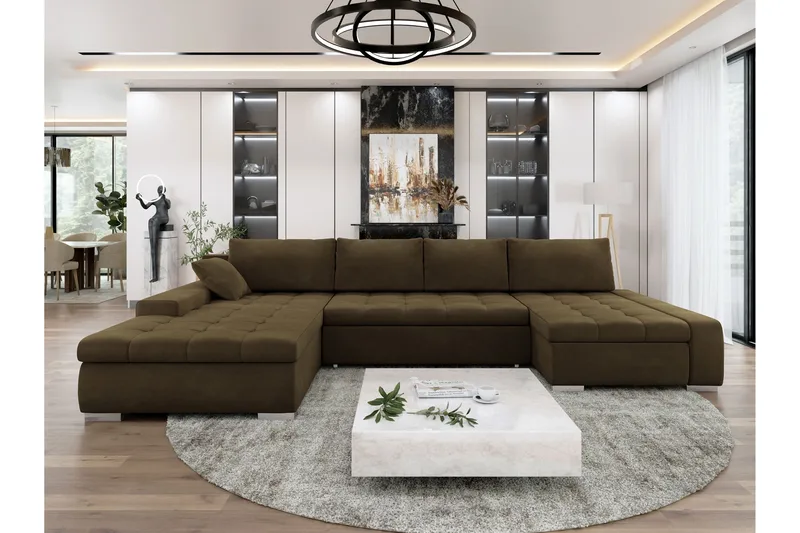 Gamal Sofa Dobbeltdivan 4-personers - Brun - Møbler - Sofaer - U Sofa