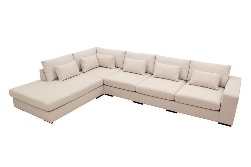 Grande 5-personers Sofa med Chaiselong Venstre - Beige Stof - Møbler - Sofaer - Sofa med chaiselong
