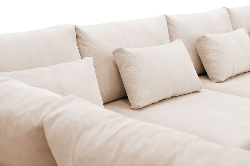 Grande 5-personers U-Sofa med Divan Højre - Beige Manchester - Møbler - Sofaer - U Sofa