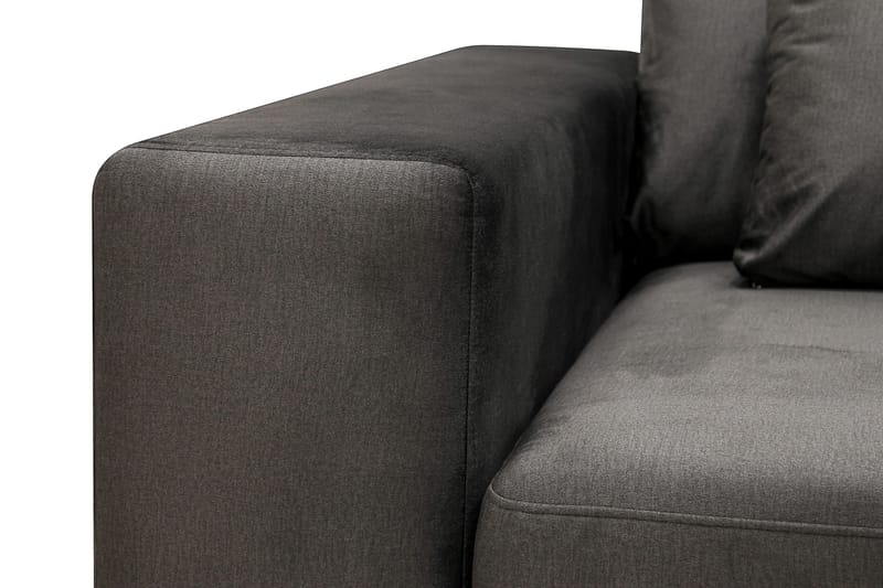 Grande 5-personers Sofa med Chaiselong Højre - Mørkegrå Fløjl - Møbler - Sofaer - Sofa med chaiselong