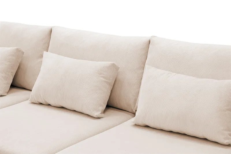 Grande 5-personers U-Sofa med Divan Højre - Beige Manchester - Møbler - Sofaer - U Sofa