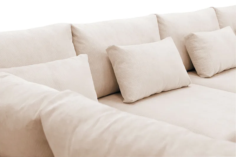 Grande 5-personers Sofa med Chaiselong Venstre - Beige Manchester - Møbler - Sofaer - Sofa med chaiselong
