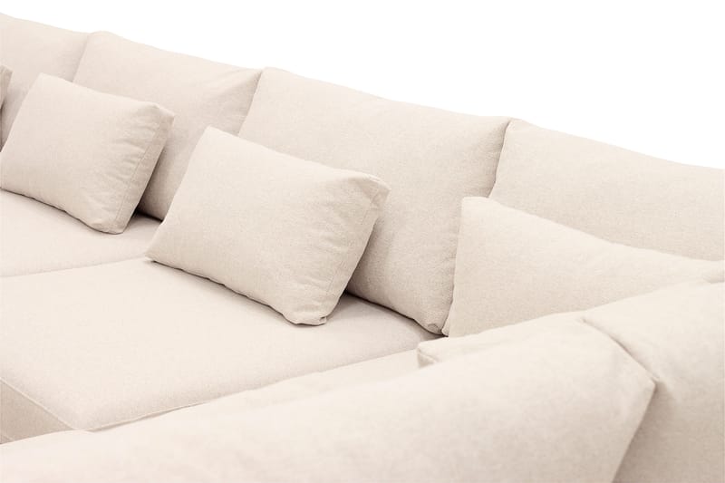 Grande 5-personers U-Sofa med Divan Venstre - Beige Stof - Møbler - Sofaer - U Sofa
