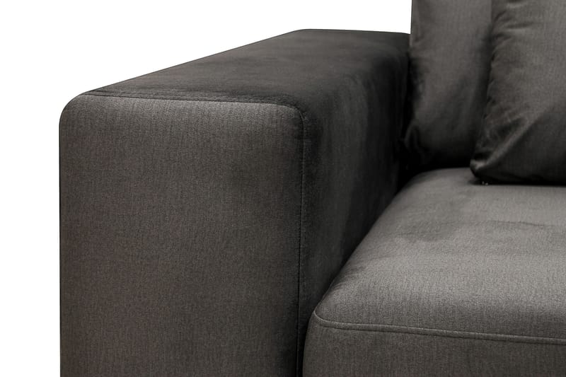 Grande 5-personers Sofa med Chaiselong Højre - Mørkegrå Fløjl - Møbler - Sofaer - Sofa med chaiselong