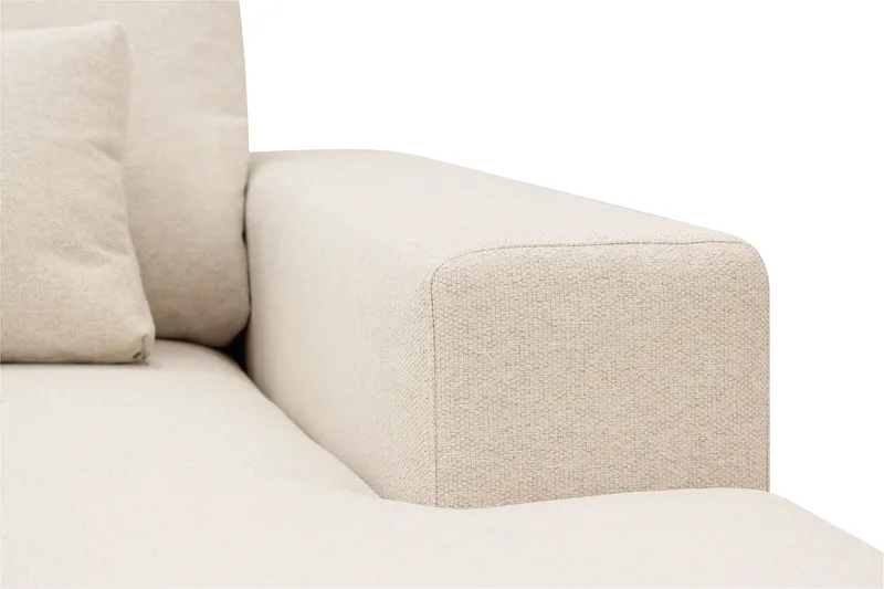 Grande 5-personers U-Sofa med Divan Højre - Beige Stof - Møbler - Sofaer - U Sofa