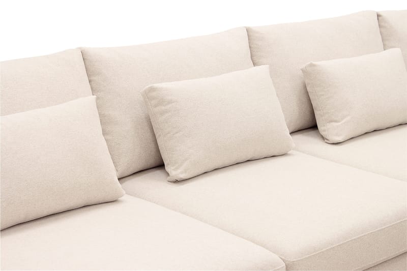 Grande 5-personers U-Sofa med Divan Venstre - Beige Stof - Møbler - Sofaer - U Sofa