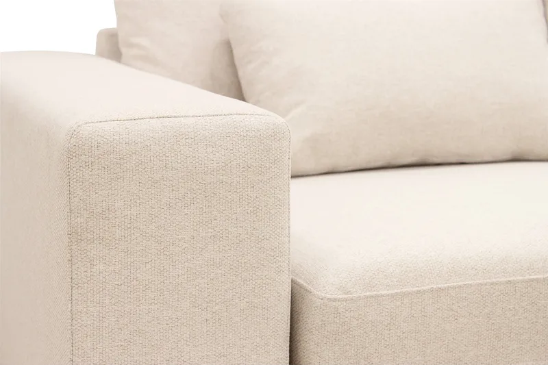 Grande 5-personers Sofa med Chaiselong Højre - Beige Stof - Møbler - Sofaer - Sofa med chaiselong