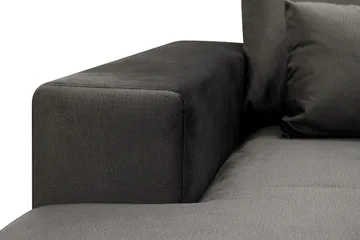 Grande 5-personers U-Sofa med Divan Venstre - Mørkegrå Fløjl - Møbler - Sofaer - U Sofa