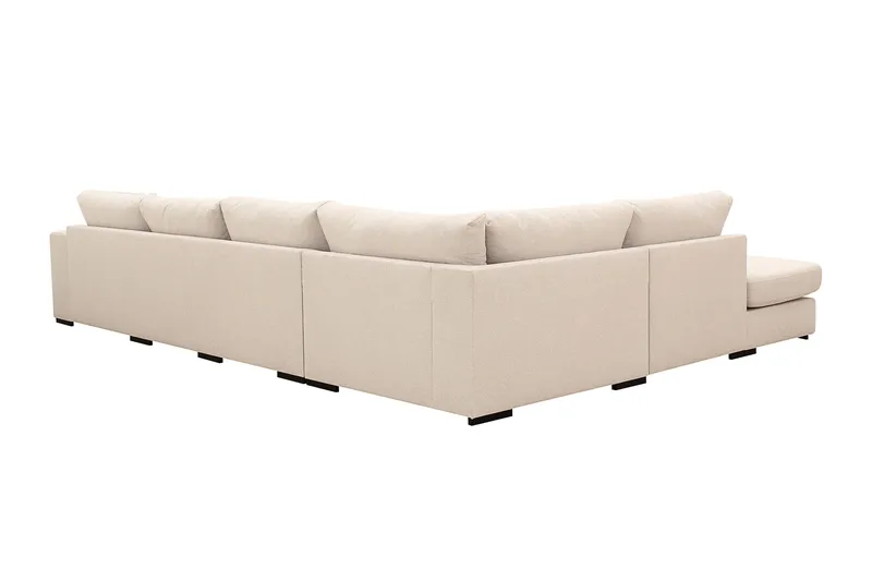 Grande 5-personers U-Sofa med Divan Højre - Beige Stof - Møbler - Sofaer - U Sofa
