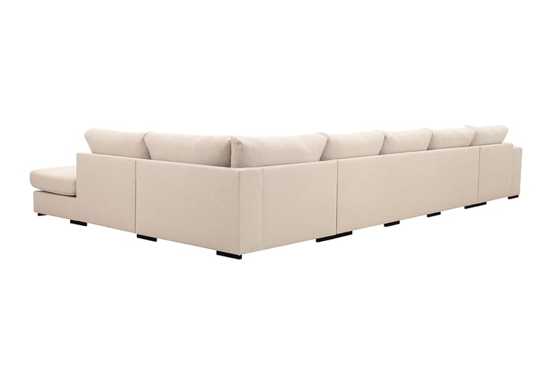 Grande 6-personers U-Sofa med Divan Venstre - Beige Stof - Møbler - Sofaer - U Sofa