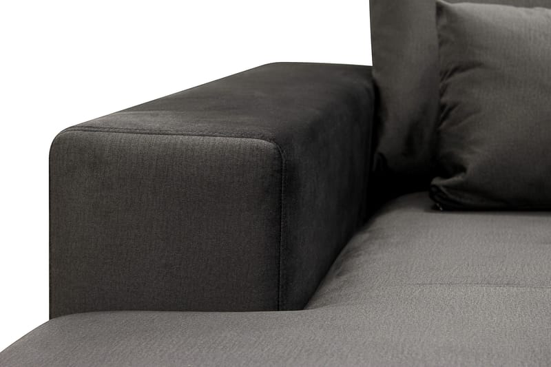 Grande 6-personers U-Sofa med Divan Venstre - Mørkegrå Fløjl - Møbler - Sofaer - U Sofa