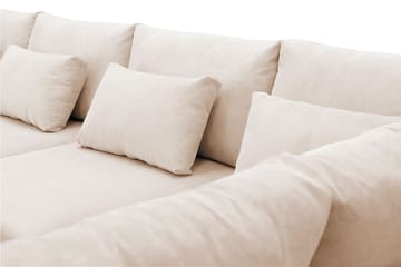Grande 6-personers U-Sofa med Divan Venstre - Beige Manchester - Møbler - Sofaer - U Sofa