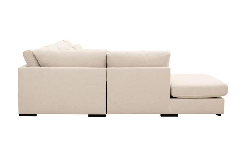 Grande 6-personers U-Sofa med Divan Højre - Beige Stof - Møbler - Sofaer - U Sofa