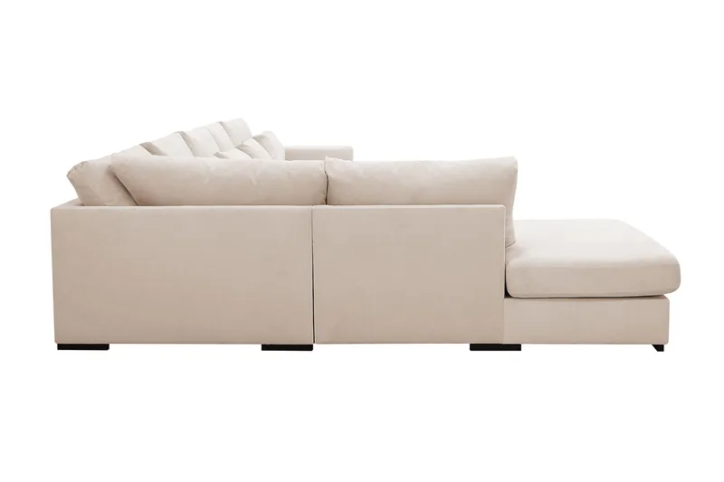 Grande 6-personers U-Sofa med Divan Højre - Beige Manchester - Møbler - Sofaer - U Sofa