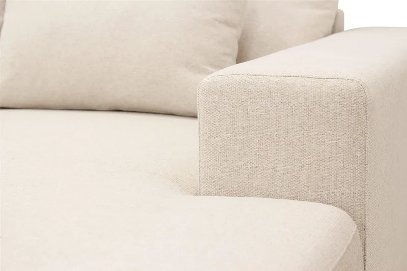 Grande 6-personers U-Sofa med Divan Højre - Beige Stof - Møbler - Sofaer - U Sofa