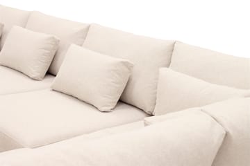 Grande 6-personers U-Sofa med Divan Venstre - Beige Stof - Møbler - Sofaer - U Sofa