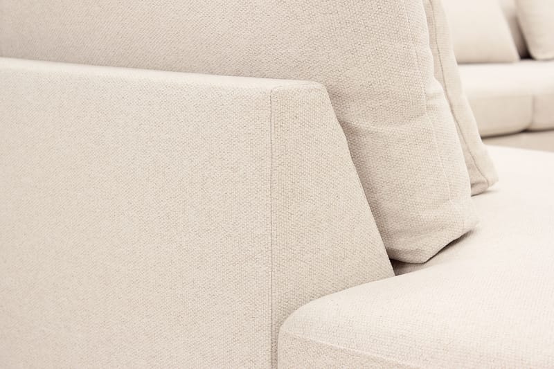 Grande 6-personers U-Sofa med Divan Højre - Beige Stof - Møbler - Sofaer - U Sofa