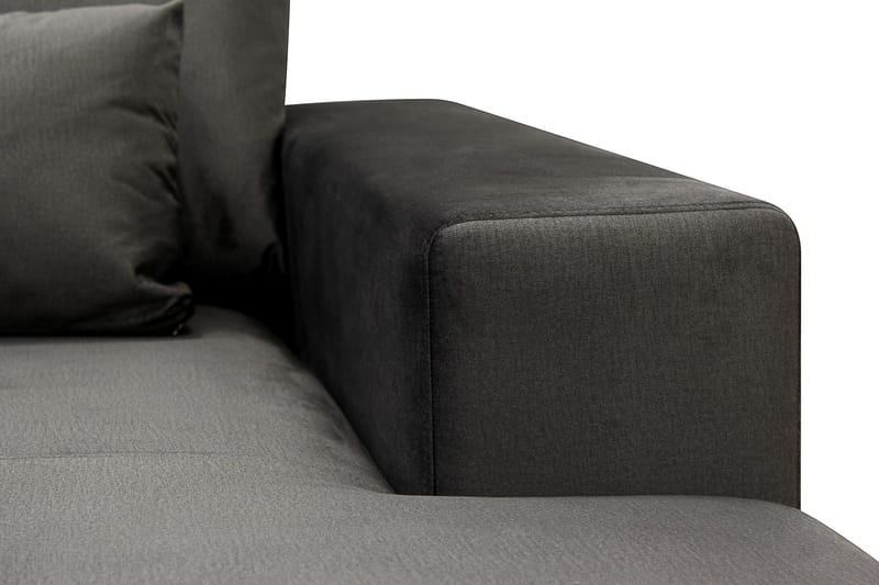 Grande 6-personers U-Sofa med Divan Højre - Mørkegrå Fløjl - Møbler - Sofaer - U Sofa