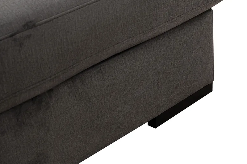 Grande 6-personers U-Sofa med Divan Højre - Mørkegrå Fløjl - Møbler - Sofaer - U Sofa