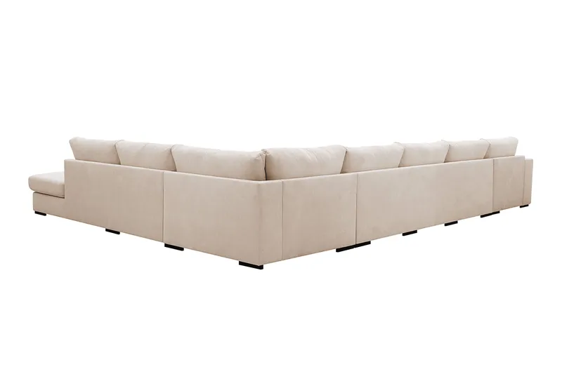 Grande Stor 7-personers U-Sofa med Divan Venstre - Beige Manchester - Møbler - Sofaer - Modulsofaer - Komplet modulsofa