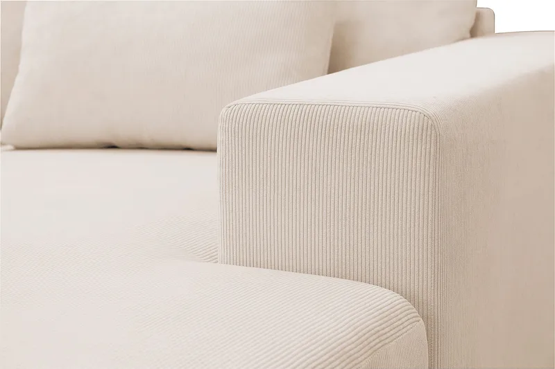 Grande Stor 7-personers U-Sofa med Divan Højre - Beige Manchester - Møbler - Sofaer - U Sofa