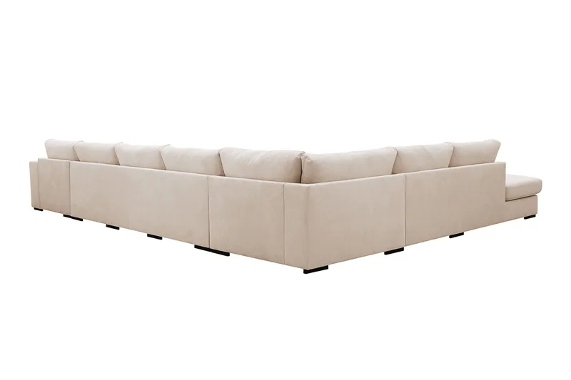 Grande Stor 7-personers U-Sofa med Divan Højre - Beige Manchester - Møbler - Sofaer - U Sofa