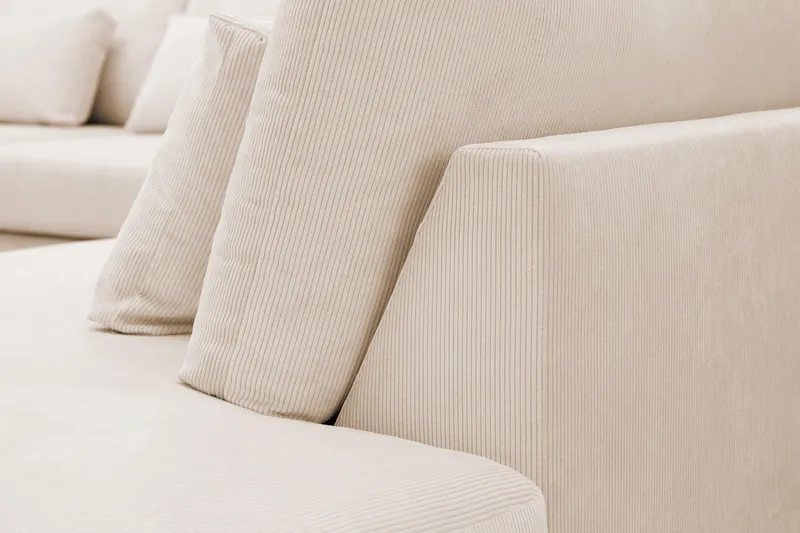 Grande Stor 7-personers U-Sofa med Divan Venstre - Beige Manchester - Møbler - Sofaer - Modulsofaer - Komplet modulsofa