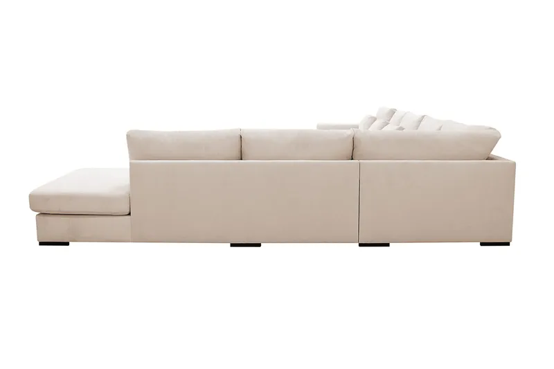 Grande Stor 7-personers U-Sofa med Divan Venstre - Beige Manchester - Møbler - Sofaer - Modulsofaer - Komplet modulsofa