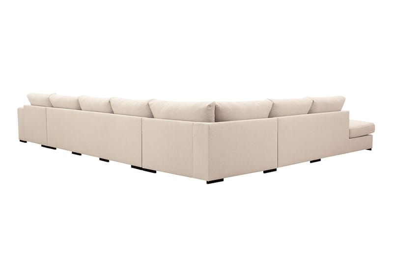 Grande Stor 7-personers U-Sofa med Divan Højre - Beige Stof - Møbler - Sofaer - Modulsofaer - Komplet modulsofa