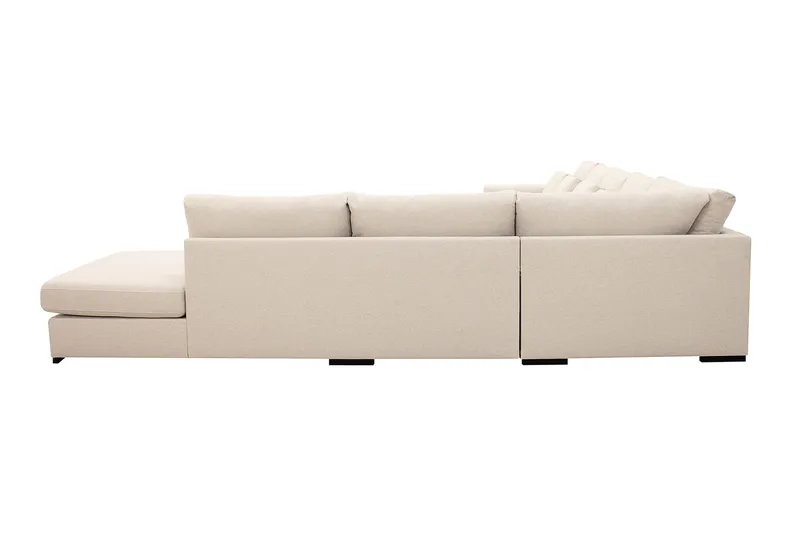 Grande Stor 7-personers U-Sofa med Divan Venstre - Beige Stof - Møbler - Sofaer - Modulsofaer - Komplet modulsofa