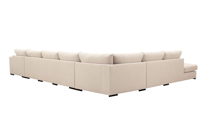 Grande Stor 7-personers U-Sofa med Divan Højre - Beige Stof - Møbler - Sofaer - U Sofa