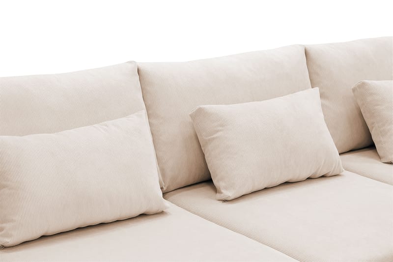 Grande Stor 7-personers U-Sofa med Divan Venstre - Beige Manchester - Møbler - Sofaer - U Sofa