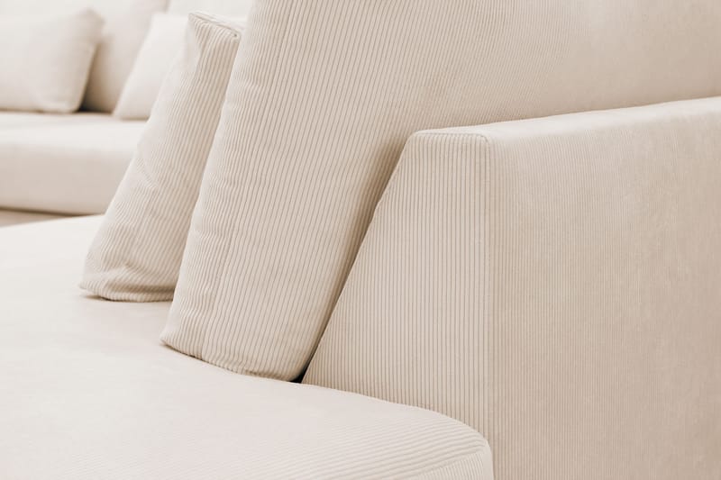 Grande Stor 7-personers U-Sofa med Divan Venstre - Beige Manchester - Møbler - Sofaer - U Sofa