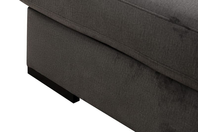 Grande Stor 7-personers U-Sofa med Divan Venstre - Mørkegrå Fløjl - Møbler - Sofaer - U Sofa