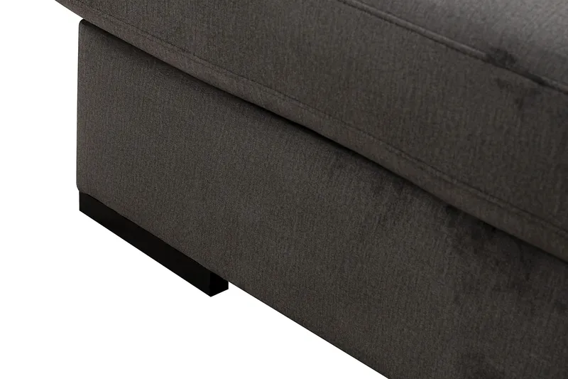 Grande Stor 7-personers U-Sofa med Divan Venstre - Mørkegrå Fløjl - Møbler - Sofaer - Velour sofaer