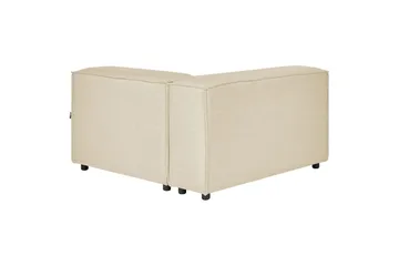 Hörnsektion Beliani Aprica Beige, svart, Linne Beige - Beige - Møbler - Sofaer - Modulsofaer - Hjørnemodul