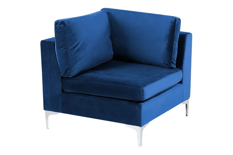 Hörnsektion Beliani Evja Blå NO_BRAND blue, undefined