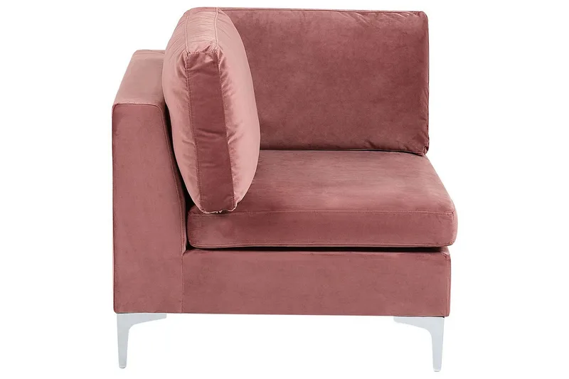 Hörnsektion Beliani Evja Blå NO_BRAND Rose - Møbler - Sofaer - Modulsofaer - Hjørnemodul