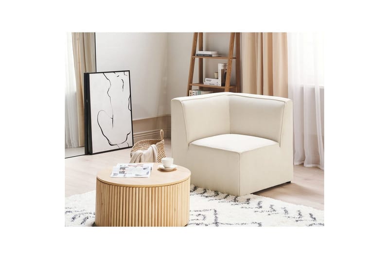 Hörnsektion Beliani Lemvig Beige Beige - Møbler - Sofaer - Modulsofaer - Hjørnemodul