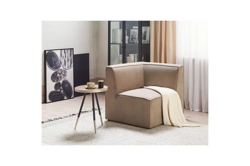 Hörnsektion Beliani Lemvig Beige NO_BRAND Taupe - Møbler - Sofaer - Modulsofaer - Hjørnemodul